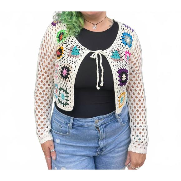 ADORA Multicolor Crochet Top